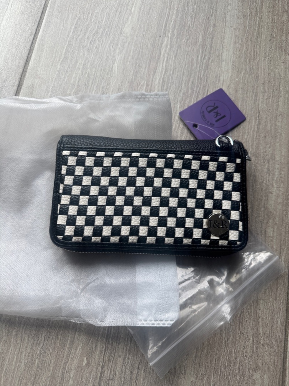 Black Pebbled Leather ID Card Wallet
